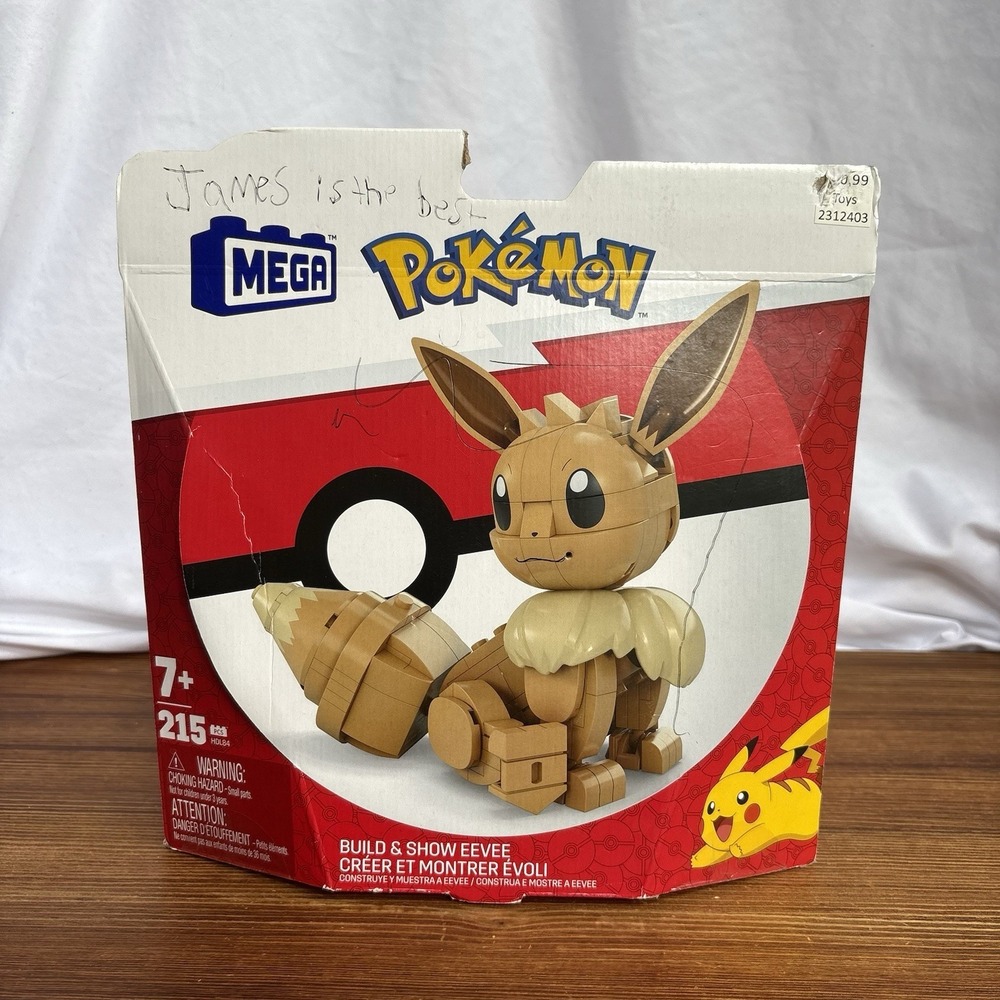 Mega Pokémon Eevee Building Set 215 Pieces HJH84 Mattel Open Box Sealed Pieces